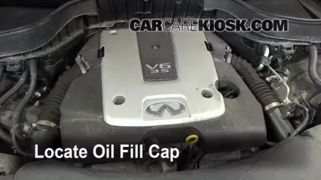 2010 Infiniti FX35 3.5L V6 Aceite Agregar aceite